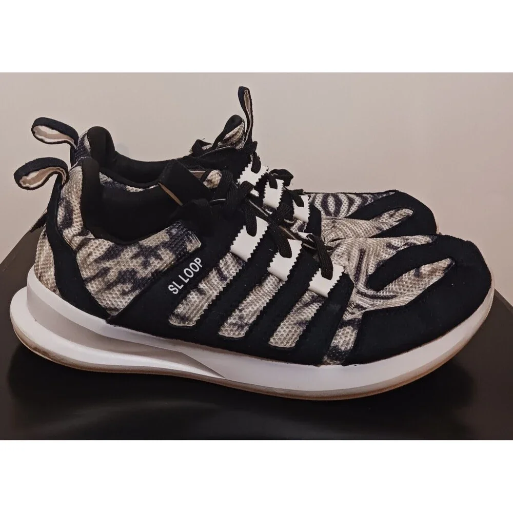 2-Adidas (SL Loop)-(Green/Black)-(Zebra/White/Black)-(Pre-owned)-(Decent)-$24.00 - Picture 5 of 9